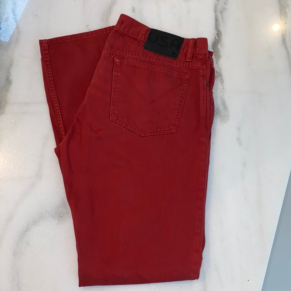 Red Mens John Varvetos Star USA Jeans size 38RG